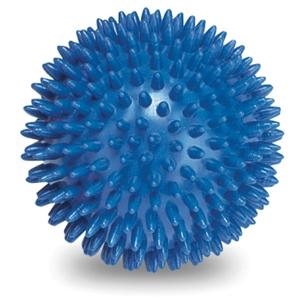 Massagebold med pigge på Ø10 cm i blå